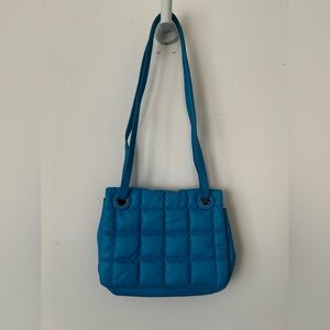 Vince Camuto Blue Quilted Shoulder Bag